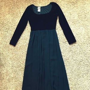 LAURA ASHLEY LONG FORMAL DRESS, BLACK SIZE M -US 8